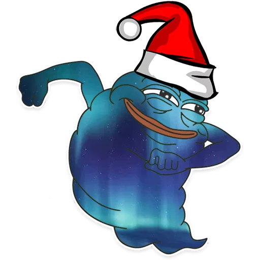 Стикер из набора "Winter Pepe"