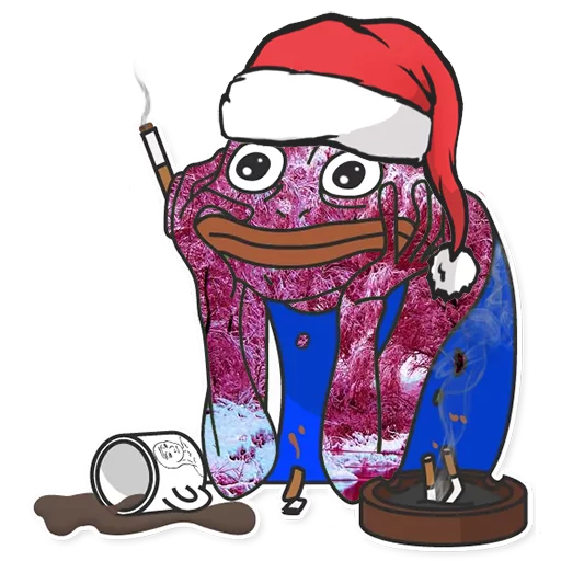 Стикер из набора "Winter Pepe"