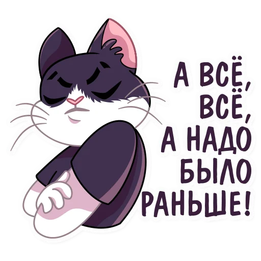 Sticker from the "Кот Дайвинчика" sticker pack