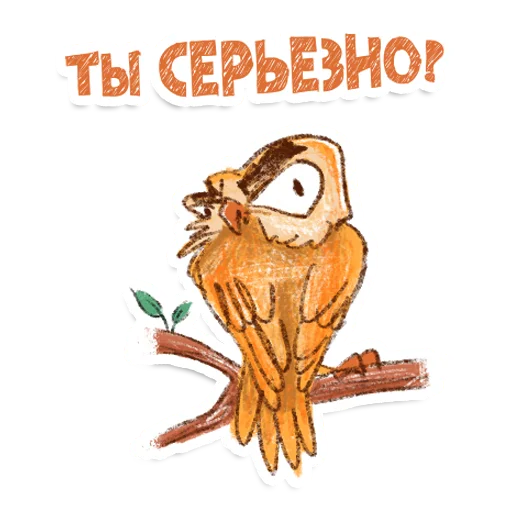 Стикер из набора "Owl"