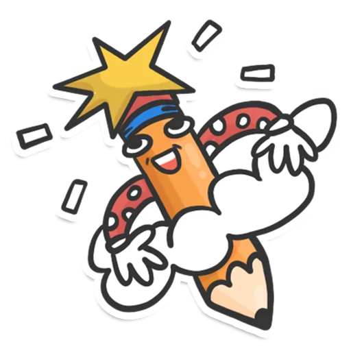 Sticker from the "Pencil" sticker pack