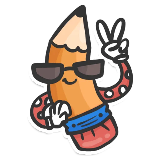 Sticker from the "Pencil" sticker pack