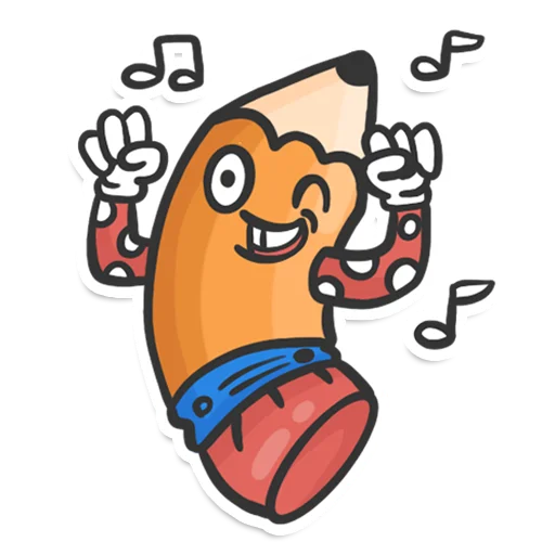 Sticker from the "Pencil" sticker pack