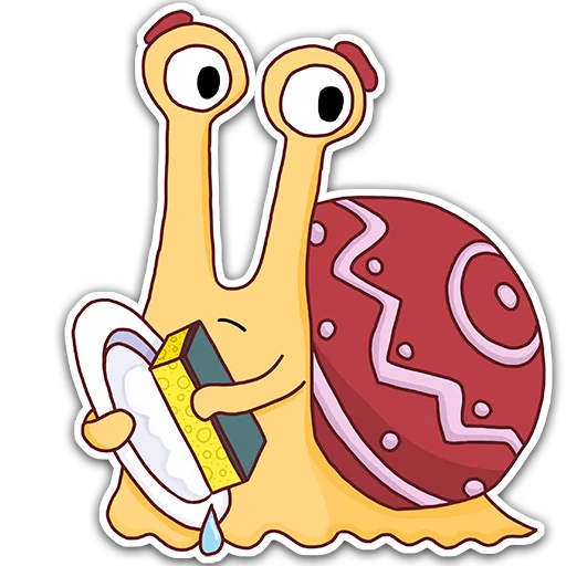 Sticker from the "Oscar the snail" sticker pack