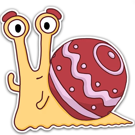 Sticker from the "Oscar the snail" sticker pack