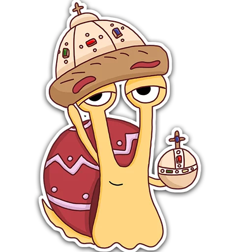 Sticker from the "Oscar the snail" sticker pack