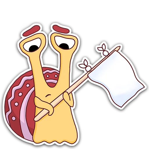 Sticker from the "Oscar the snail" sticker pack