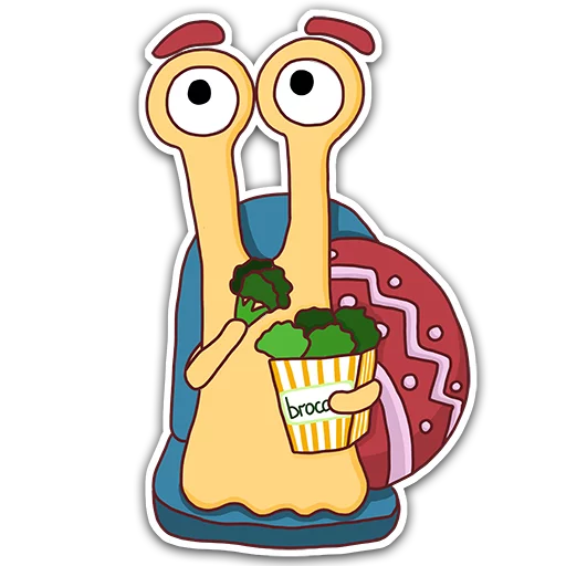 Sticker from the "Oscar the snail" sticker pack