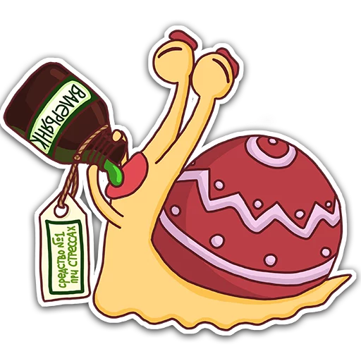 Sticker from the "Oscar the snail" sticker pack