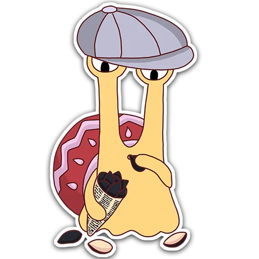 Sticker from the "Oscar the snail" sticker pack