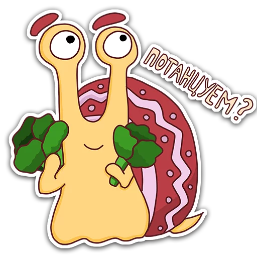 Sticker from the "Oscar the snail" sticker pack