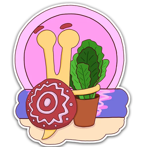 Sticker from the "Oscar the snail" sticker pack