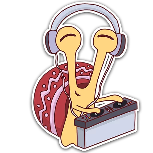 Sticker from the "Oscar the snail" sticker pack