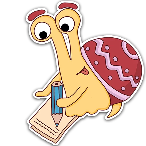 Sticker from the "Oscar the snail" sticker pack