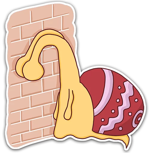 Sticker from the "Oscar the snail" sticker pack