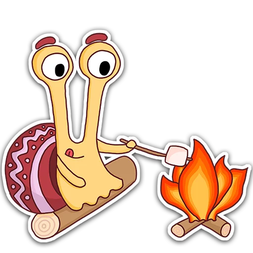 Sticker from the "Oscar the snail" sticker pack