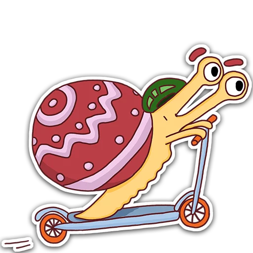 Sticker from the "Oscar the snail" sticker pack