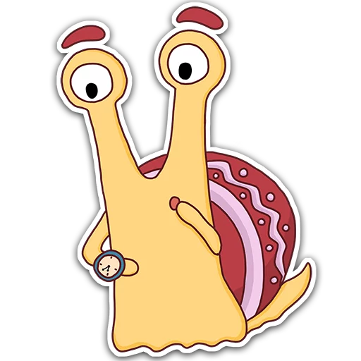 Sticker from the "Oscar the snail" sticker pack