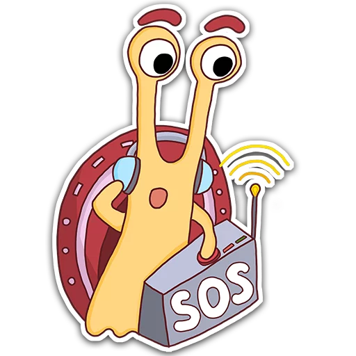 Sticker from the "Oscar the snail" sticker pack