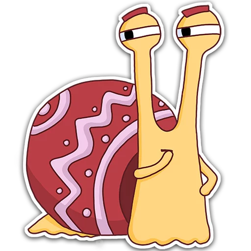 Sticker from the "Oscar the snail" sticker pack