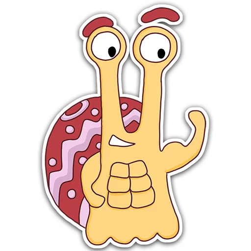 Sticker from the "Oscar the snail" sticker pack