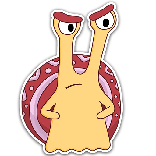 Sticker from the "Oscar the snail" sticker pack