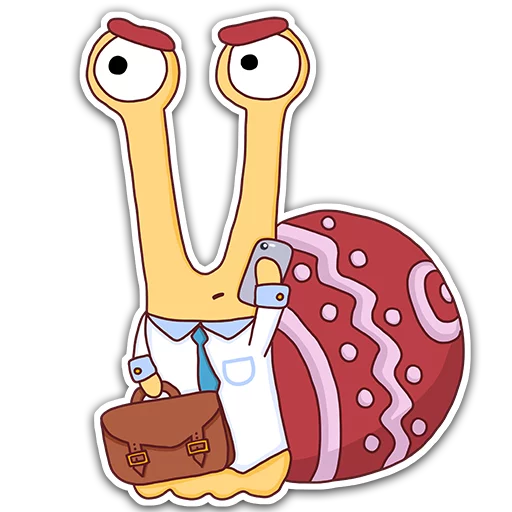 Sticker from the "Oscar the snail" sticker pack