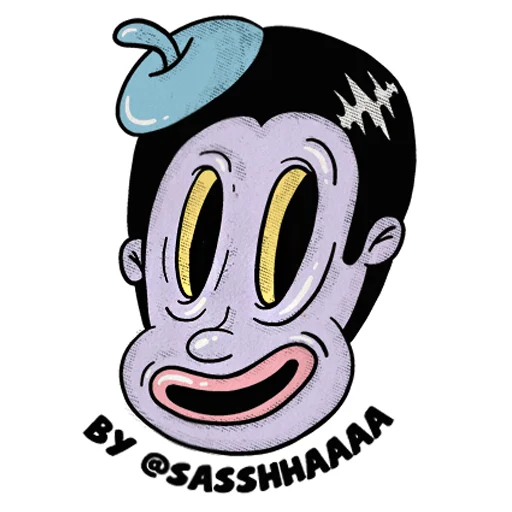 Sticker from the "Crazy Artist" sticker pack