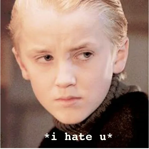 Sticker from the "Fucking Draco Malfoy" sticker pack