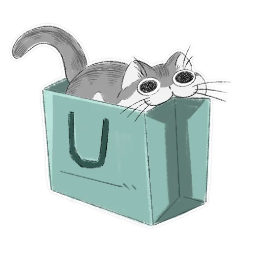 Sticker from the "Котик Кирюга" sticker pack