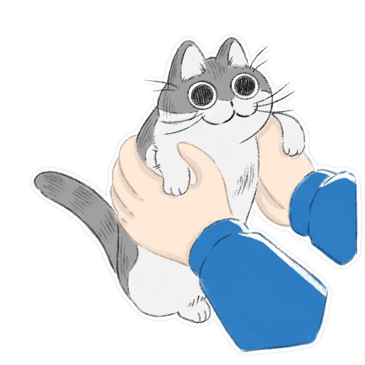 Sticker from the "Котик Кирюга" sticker pack