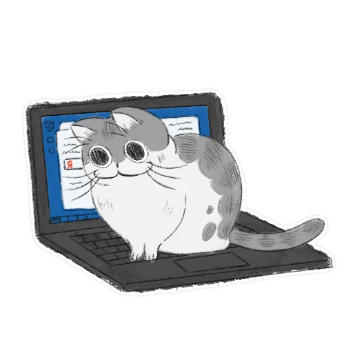 Sticker from the "Котик Кирюга" sticker pack