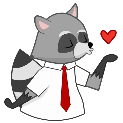 Sticker from the "Енот Матвей" sticker pack