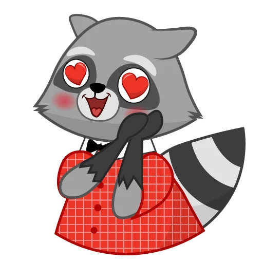 Sticker from the "Енот Матвей" sticker pack