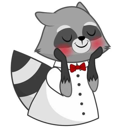 Sticker from the "Енот Матвей" sticker pack