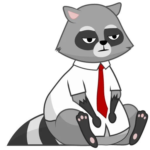 Sticker from the "Енот Матвей" sticker pack