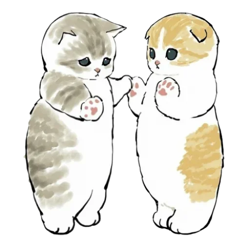 Sticker Kittens mofu_sand