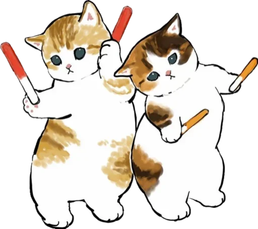 Sticker Kittens mofu_sand