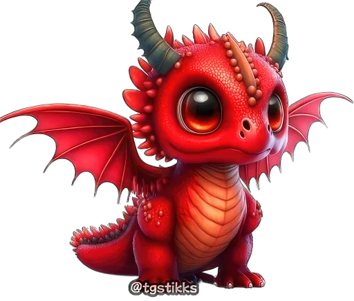 Sticker Baby Dragon 2024