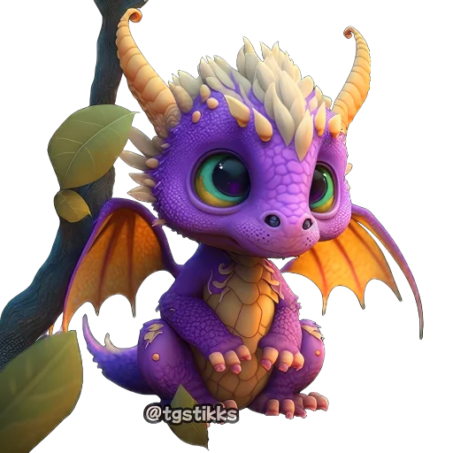 Sticker Baby Dragon 2024