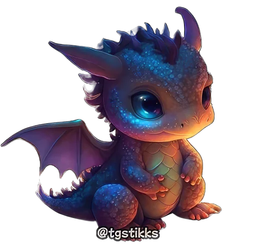 Sticker Baby Dragon 2024