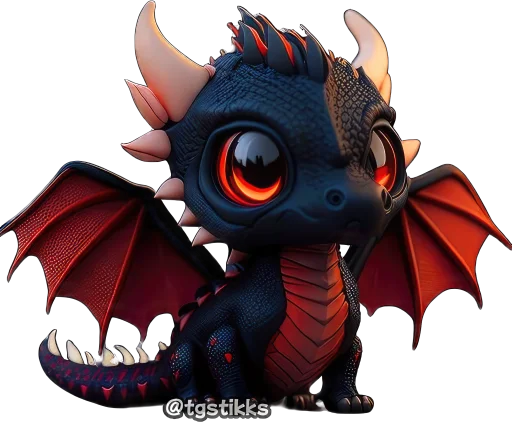 Sticker Baby Dragon 2024