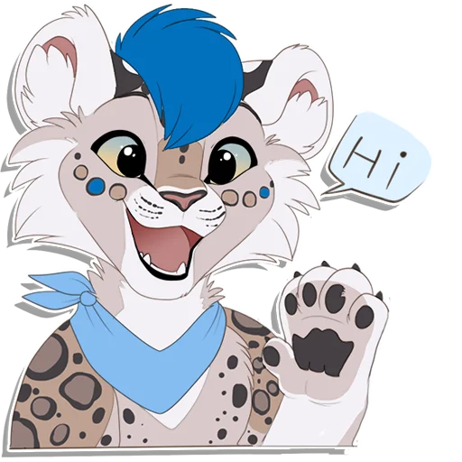 Sticker from the "Tailz SnowMew" sticker pack