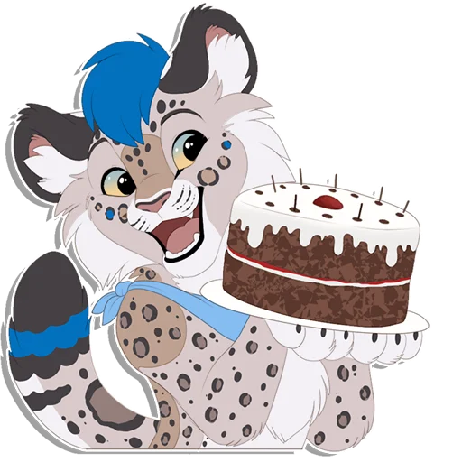 Sticker from the "Tailz SnowMew" sticker pack