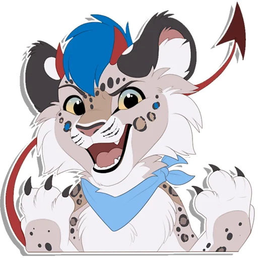 Sticker from the "Tailz SnowMew" sticker pack