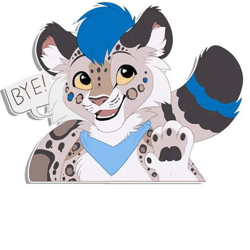 Sticker from the "Tailz SnowMew" sticker pack