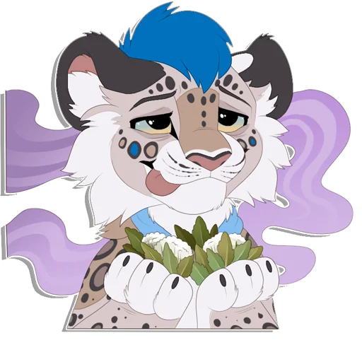 Sticker from the "Tailz SnowMew" sticker pack