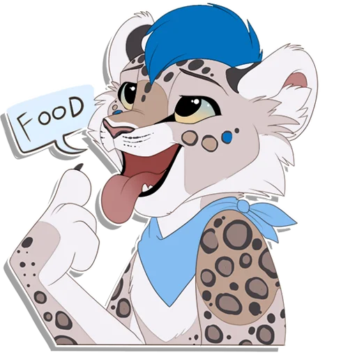 Sticker from the "Tailz SnowMew" sticker pack