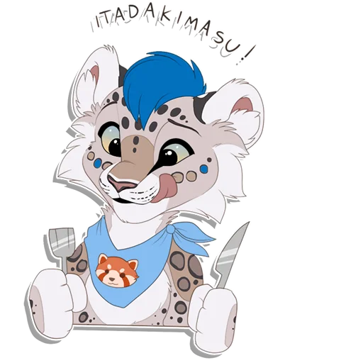 Sticker from the "Tailz SnowMew" sticker pack