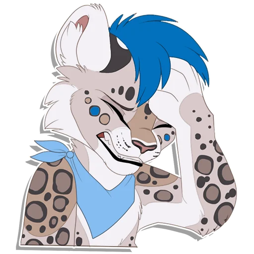 Sticker from the "Tailz SnowMew" sticker pack